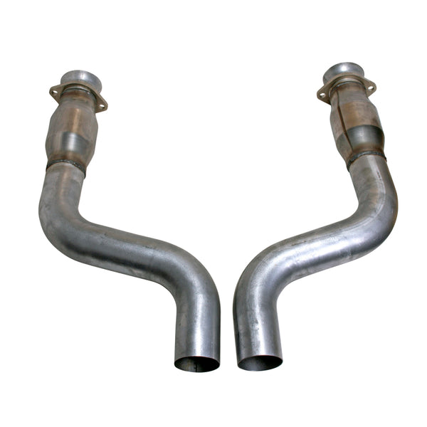 BBK 09-20 Dodge Challenger/Charger 5.7L Hemi 3in Mid Pipe w/ Converters - Bull Strap
