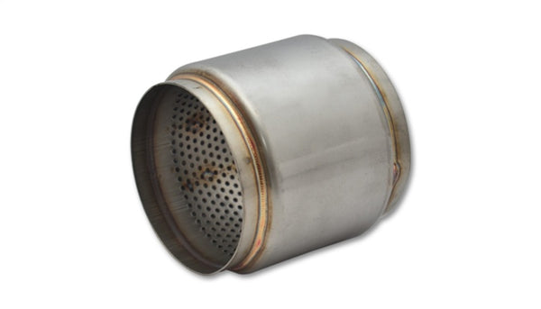 Vibrant SS Race Muffler 4.5in inlet/outlet x 5in long - Bull Strap
