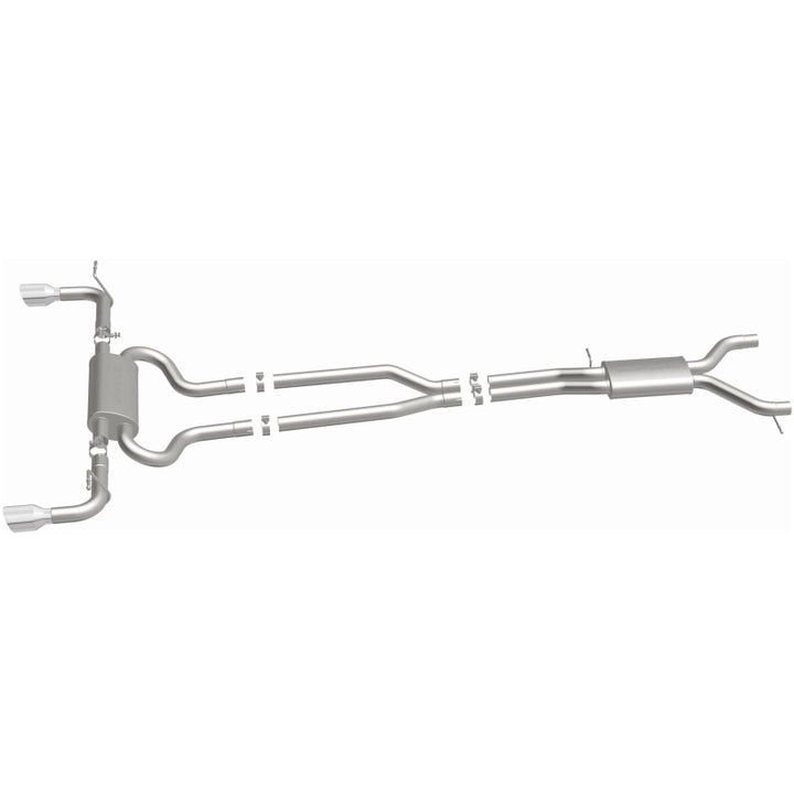 MagnaFlow 07 Audi Q7 V8 4.2L Dual Split Rear Exit Stainless Cat-Back Perf Exhaust - Bull Strap