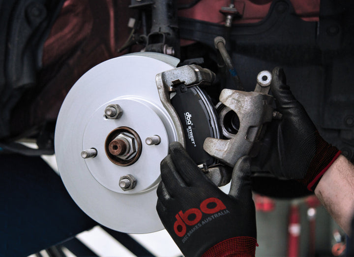 DBA 07 WRX / 05-08 LGT Rear Slotted Street Series Rotor - Bull Strap