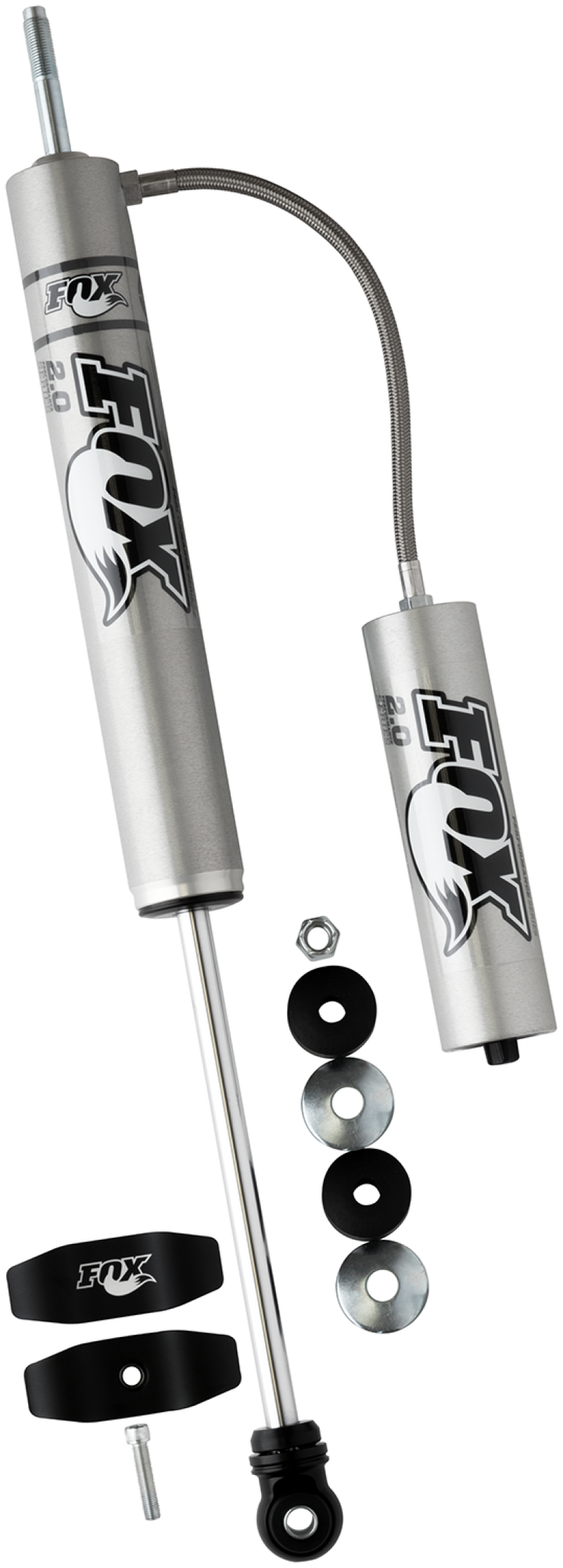 Fox 2.0 Performance Series 10.1in. Smooth Body Remote Res. Shock w/Stem Mount / Std Travel - Black - Bull Strap