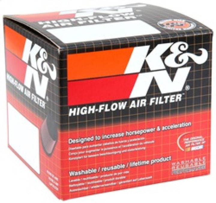 K&N Filter Universal Rubber Filter 2 inch Flange 3 1/8 inch Base, 2 inch Top, 3 inch Height - Bull Strap
