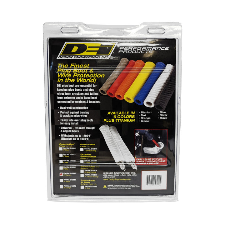 DEI Protect-A-Boot - 6in - 8-pack - Titanium - Bull Strap