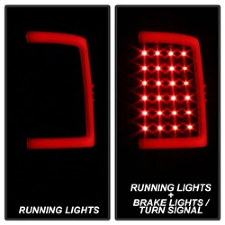 xTune 13-18 Dodge Ram 1500 (LED Model Only) LED Tail Lights - Blk Smk (ALT-ON-DRAM13V2-LBLED-BSM) - Bull Strap