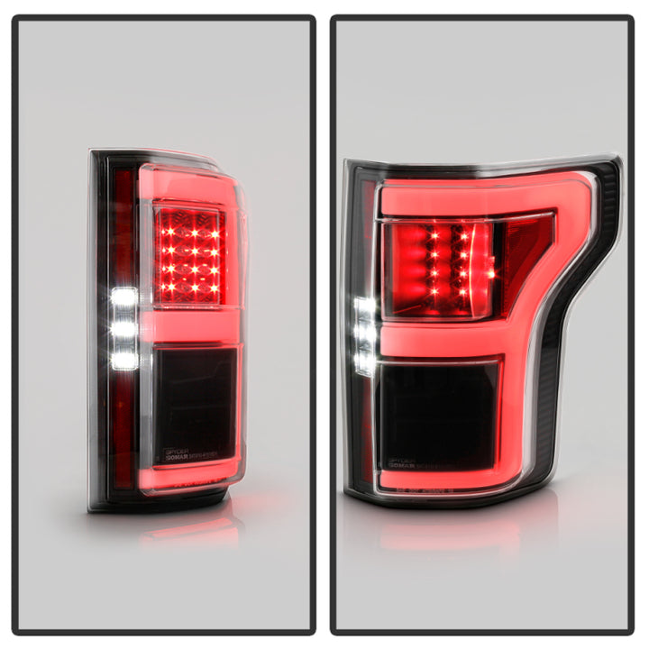 Spyder 18-20 Ford F150 w/ Rear Blind Spot LED Tail Lights - Black (ALT-YD-FF15018BS-LED-BK) - Bull Strap