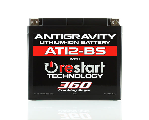 Antigravity YT12-BS Lithium Battery w/Re-Start - Bull Strap