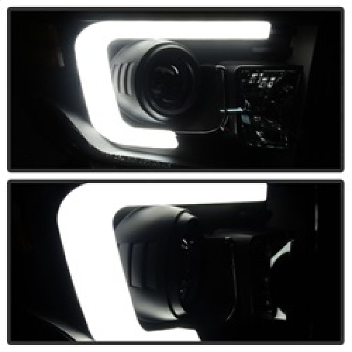 Spyder Toyota Tundra 2014-2016 Projector Headlights Light Bar DRL Black Smoke PRO-YD-TTU14-DRL-BSM - Bull Strap