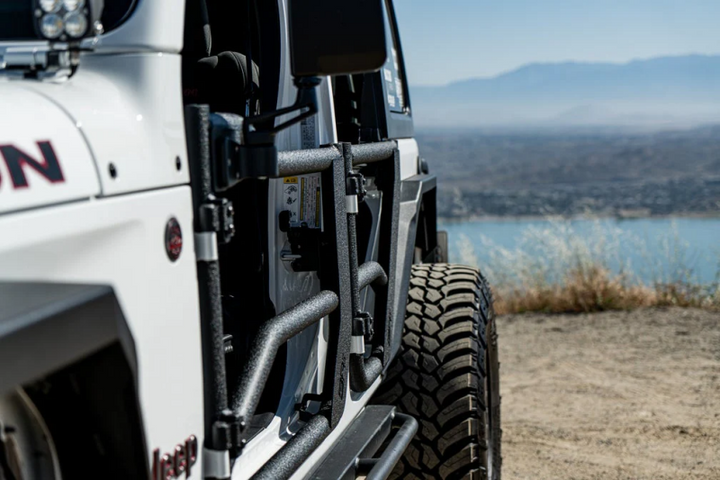 Body Armor 4x4 2018+ Jeep Wrangler JL Gladiator JT Tube Doors Front Pair - Bull Strap