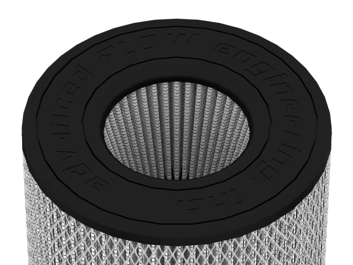 aFe Momentum Pro DRY S Replacement Air Filter 5-1/2in F x 8in B x 8in T (Inv) x 9in H - Bull Strap