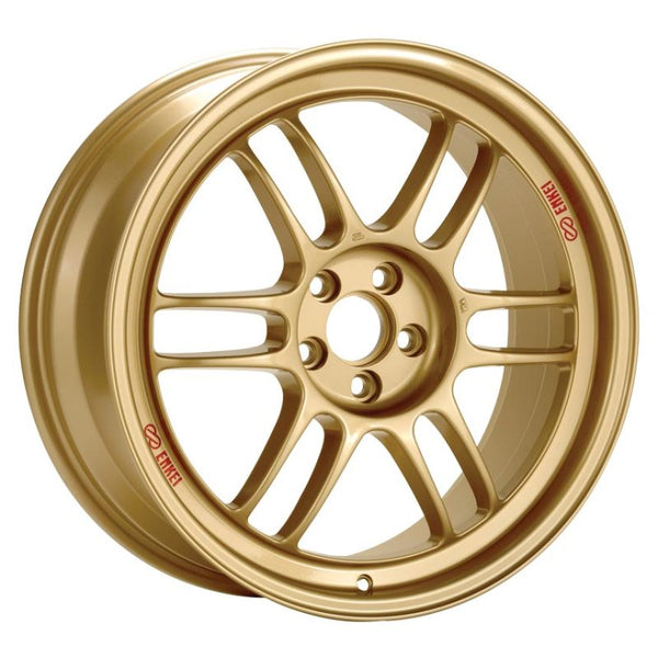 Enkei RPF1 18x8 5x100 45mm Offset 56mm Bore Gold Wheel 02-10 WRX & 04 STI - Bull Strap