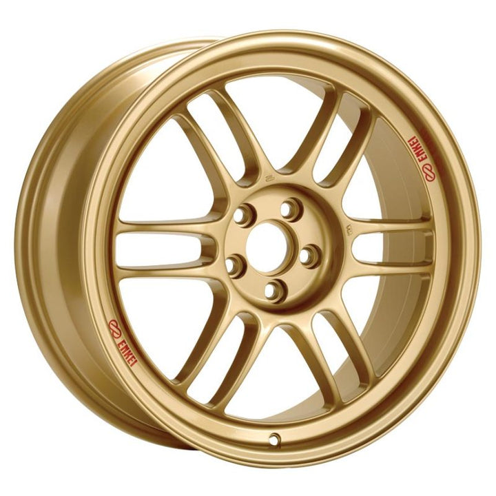 Enkei RPF1 17x9 5x114.3 35mm Offset 73mm Bore Gold Wheel - Bull Strap