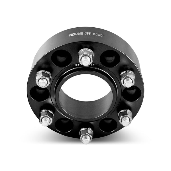 Borne Off-Road Wheel Spacers - 6x135 - 87.1 - 38 - M14 - Black - Bull Strap