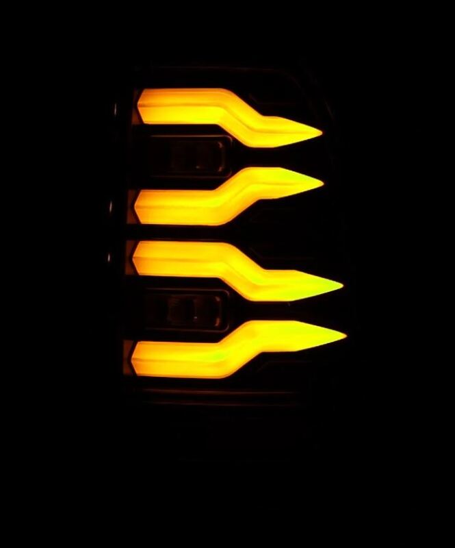 AlphaRex 97-03 Ford F150 / 99-16 Ford F250/F350/F450/F550 LUXX-Series LED Tail Lights - Alpha-Black - Bull Strap