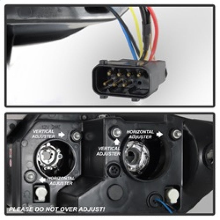Spyder BMW Z4 03-08 Projector Headlights Halogen Model Only - LED Halo Black PRO-YD-BMWZ403-HL-BK - Bull Strap