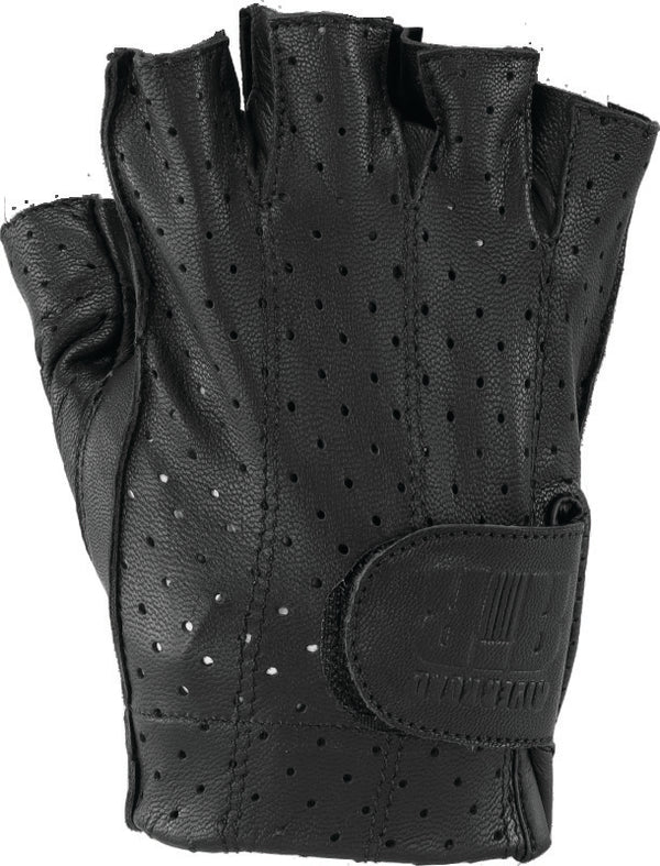 Kuryakyn Leather By River Road Tucson Shorty Gloves Black - Medium - Bull Strap