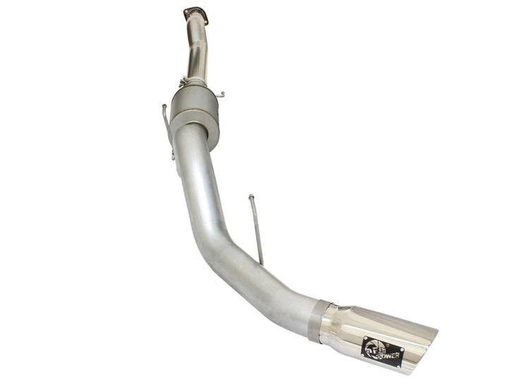 aFe Atlas Exhausts 4in Cat-Back Aluminized Steel Exhaust 2015 Ford F-150 V6 3.5L (tt) Polished Tip - Bull Strap