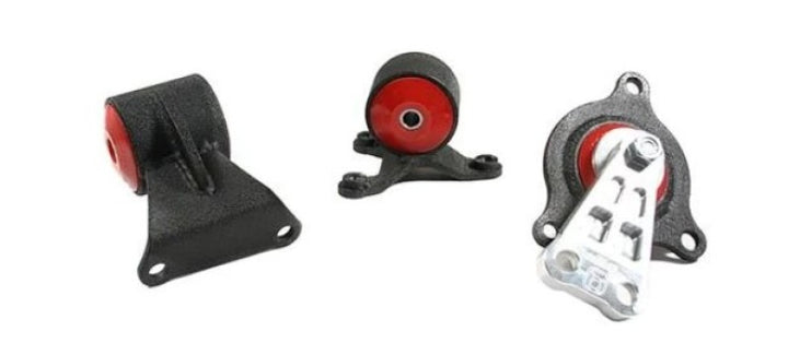 Innovative 02-06 Acura RSX K-Series/Base Automatic Black Aluminum Replacement Mount Kit 75A Bushings - Bull Strap