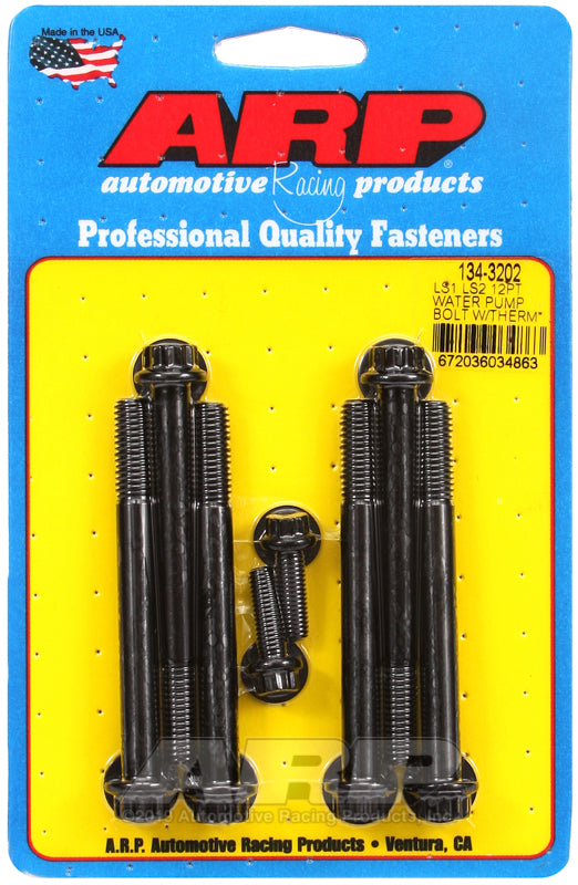 ARP LS1 LS2 12pt Water Pump Bolts w/ Thermostat Housing Bolts Kit - Bull Strap