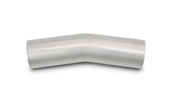 Vibrant 3.5in OD T304 SS 15 Deg Mandrel Bend 5in Leg Length (5.5in Centerline Radius) - Bull Strap