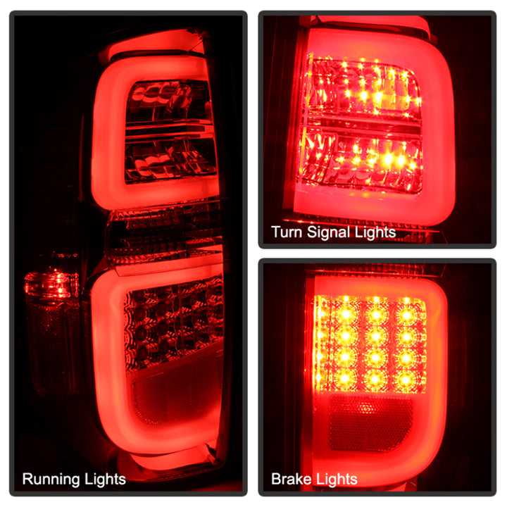 Spyder Toyota Tundra 2014-2016 Light Bar LED Tail Lights Red Smoke ALT-YD-TTU14-LED-RS - Bull Strap
