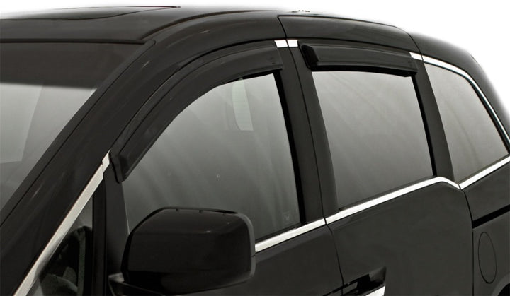 AVS 11-17 Honda Odyssey Ventvisor Outside Mount Window Deflectors 4pc - Smoke - Bull Strap