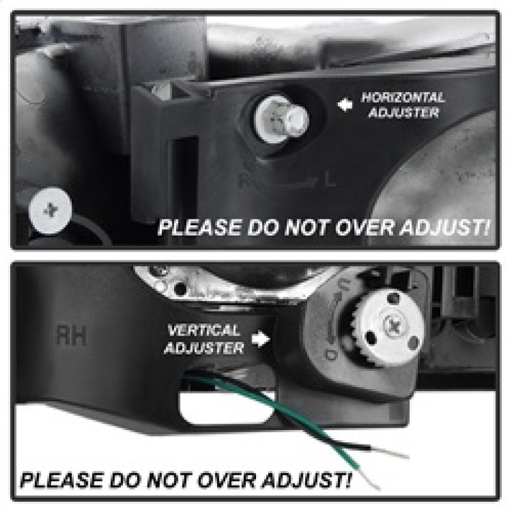 Spyder GMC Sierra 1500/2500/3500 99-06 V2 Projector Headlights - DRL - Chrome PRO-YD-CDE00V2-LB-C - Bull Strap