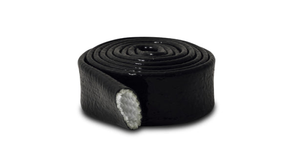 Vibrant 7/8in O.D. Heat Protect Flexible Sleeving (5 foot length) Black - Bull Strap