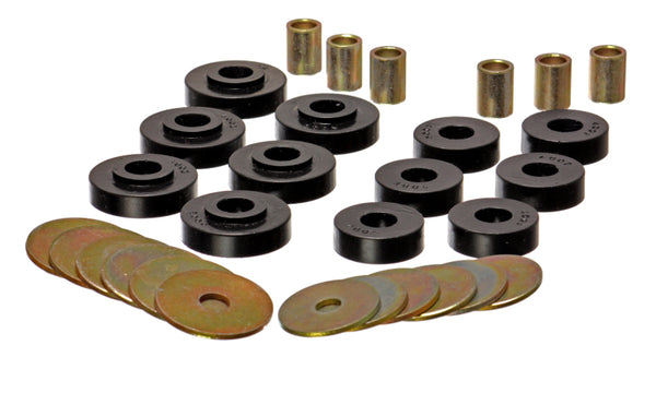 Energy Suspension GM Corvette Black Body Mount Set - Bull Strap