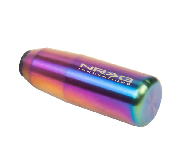 NRG Universal Short Shifter Knob - 3.5in. Length / Heavy Weight .85Lbs. - Multi Color/Neochrome - Bull Strap