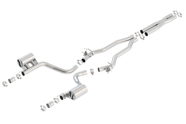 Borla 2015 Dodge Charger Hellcat 6.2L V8 ATAK Catback Exhaust w/ Valves No Tips Factory Valance - Bull Strap