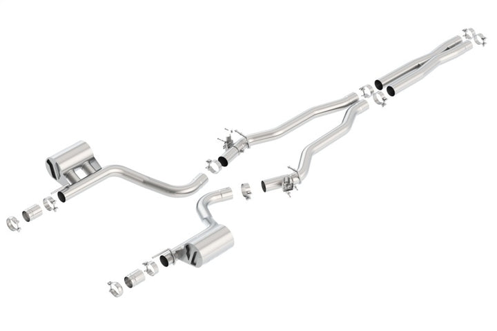 Borla 2015 Dodge Charger Hellcat 6.2L V8 ATAK Catback Exhaust w/ Valves No Tips Factory Valance - Bull Strap