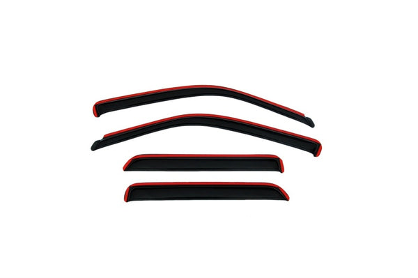 AVS 05-10 Jeep Grand Cherokee Ventvisor In-Channel Front & Rear Window Deflectors 4pc - Smoke - Bull Strap
