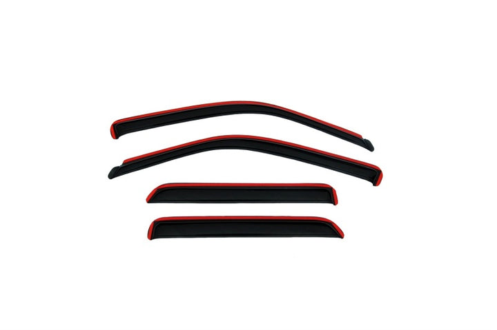 AVS 01-04 Toyota Hilux Double Cab Ventvisor In-Channel Front & Rear Window Deflectors 4pc - Smoke - Bull Strap
