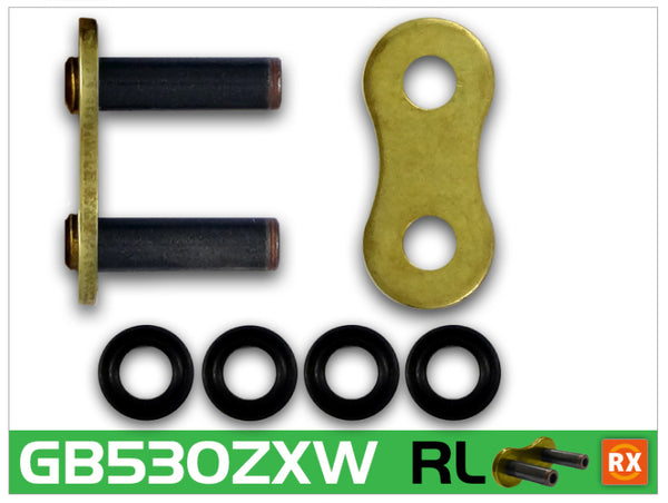 RK Chain GB530ZXW-RIVET - Gold - Bull Strap