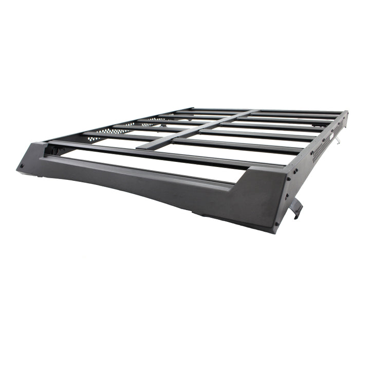 Go Rhino 22-23 Toyota Tundra CrewMax Ceros Low Profile Roof Rack - Tex. Blk - Bull Strap