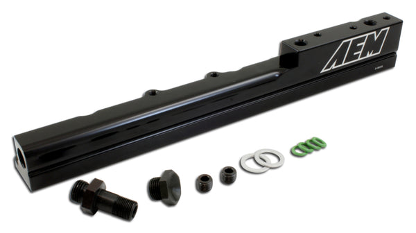 AEM 99-00 Honda Civic Si Black Fuel Rail - Bull Strap