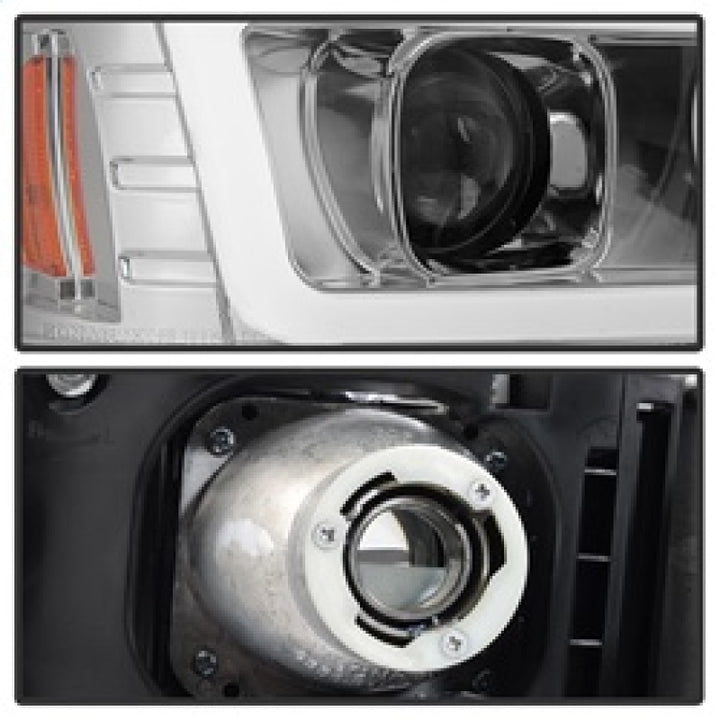 Spyder GMC Sierra 1500/2500/3500 99-06 V2 Projector Headlights - DRL - Chrome PRO-YD-CDE00V2-LB-C - Bull Strap
