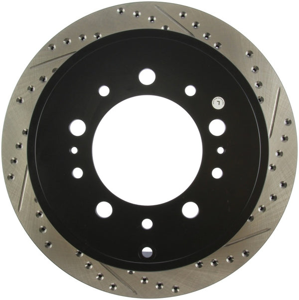 StopTech Slotted & Drilled Sport Brake Rotor - Bull Strap