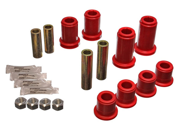 Energy Suspension 01-06 GM Silverado C2500 HD 2WD/K2500 HD 4WD Red Front End Control Arm Bushing Set - Bull Strap
