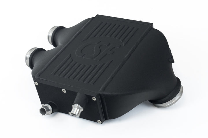 CSF 2014+ BMW M3/M4 (F8X) Top Mount Charge-Air-Cooler - Crinkle Black - Bull Strap