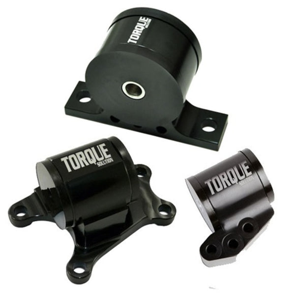 Torque Solution Billet Aluminum 3 piece Engine Mount Kit: Mitsubishi Evolution VII-IX 2001-2006 - Bull Strap