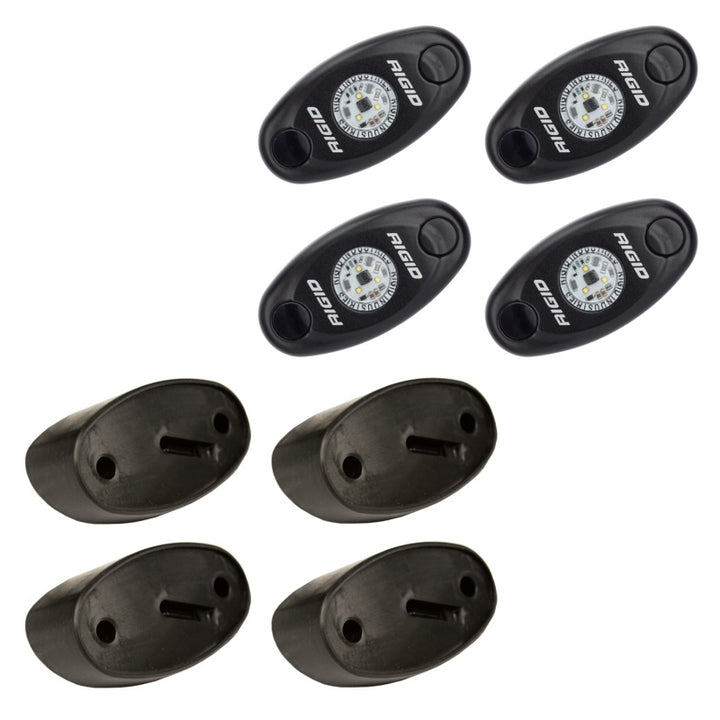 Rigid Industries Rock Light Kit- Blue (4 lights) - Bull Strap
