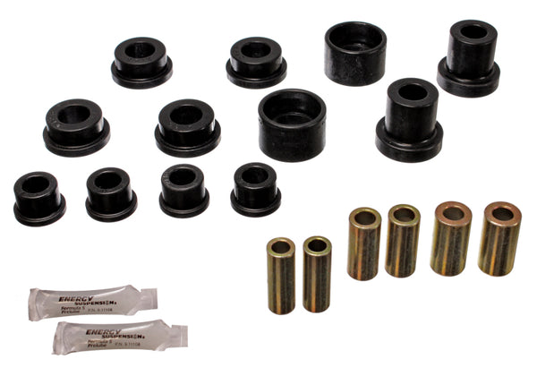 Energy Suspension 90-94 Mitsubishi Eclipse AWD Black Rear Control Arm Bushing Set - Bull Strap