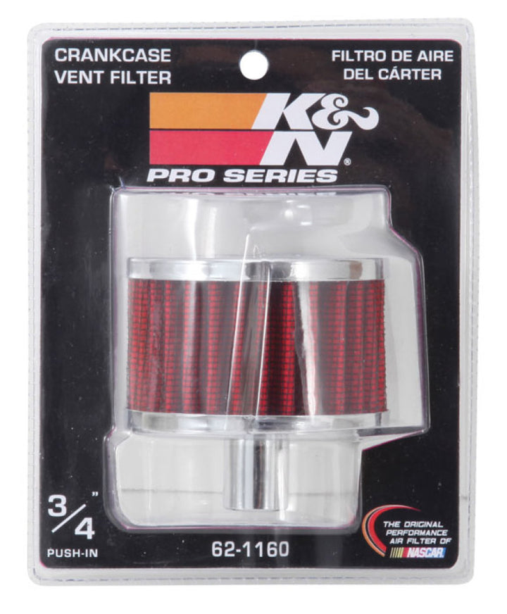 K&N Filter 3/4in Vent 3in Diameter 2in Height - Bull Strap