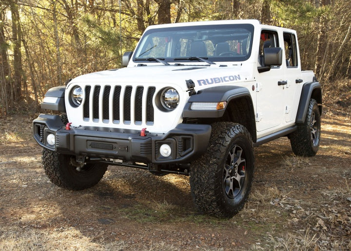 Rugged Ridge Spartacus Front Bumper Black 18-20 Jeep JL/JT - Bull Strap