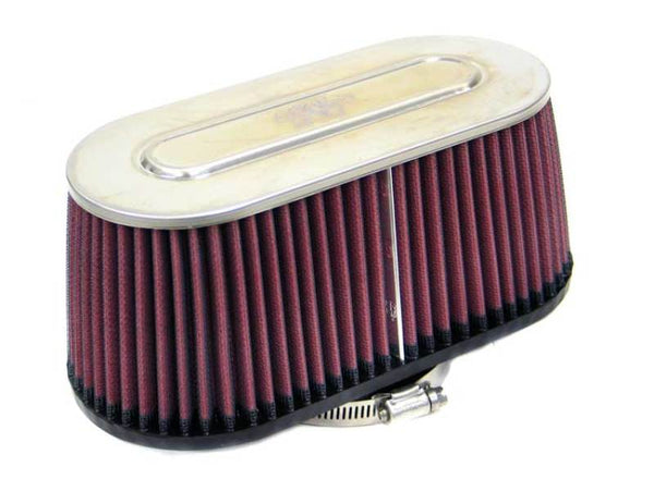 K&N Marine Engine Flame Arrestor - Oval Tapered 3.75in Flange ID / .75in Flange Length / 4in Height - Bull Strap