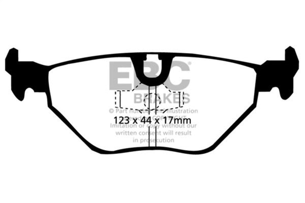 EBC 98-02 BMW Z3 3.2 (M-Coupe) Greenstuff Rear Brake Pads - Bull Strap