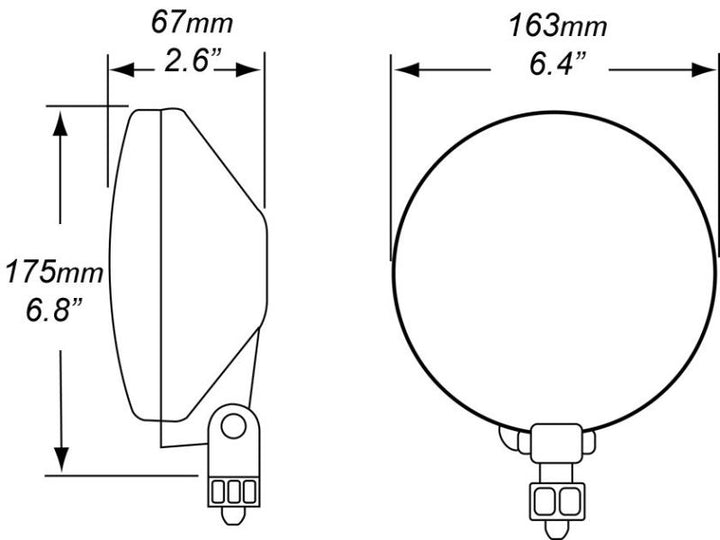 Hella 500 Series 12V H3 Fog Lamp Kit - Bull Strap