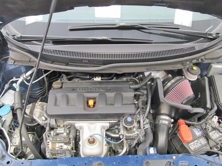 K&N 12-13 Honda Civic 1.8L L4 Silver Typhoon Intake - Bull Strap