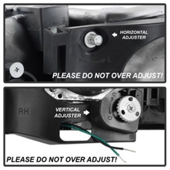 Spyder GMC Sierra 1500/2500/3500 99-06 V2 Projector Headlights - DRL - Chrome PRO-YD-CDE00V2-LB-C - Bull Strap